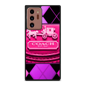 COACH NEW YORK PURPLE PINK LOGO Samsung Galaxy Note 20 Ultra Case Cover