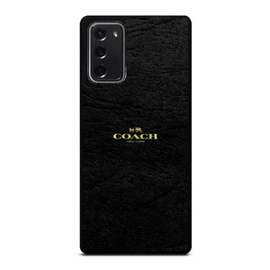 COACH NEW YORK BLACK LEATHER Samsung Galaxy Note 20 Case Cover COACH NEW YORK BLACK LEATHER Samsung Galaxy Note 20 Case Cover
