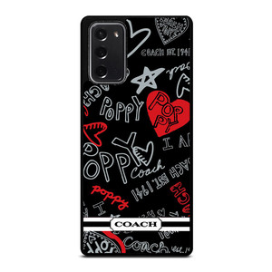 COACH NEW YORK POPPY BLACK Samsung Galaxy Note 20 Case Cover COACH NEW YORK POPPY BLACK Samsung Galaxy Note 20 Case Cover