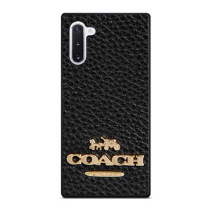 COACH NEW YORK BLACK LEATHER 2 Samsung Galaxy Note 10 Case Cover