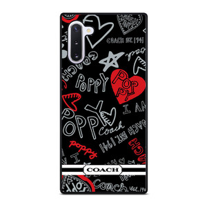 COACH NEW YORK POPPY BLACK Samsung Galaxy Note 10 Case Cover