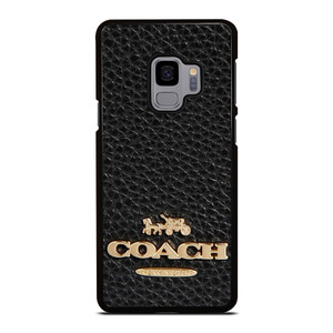 COACH NEW YORK BLACK LEATHER 2 Samsung Galaxy S9 Case Cover