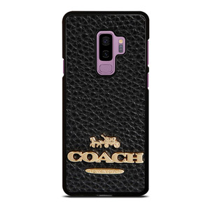 COACH NEW YORK BLACK LEATHER 2 Samsung Galaxy S9 Plus Case Cover