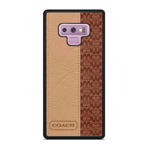 COACH NEW YORK BROWN LEATHER Samsung Galaxy Note 9 Case Cover