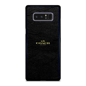 COACH NEW YORK BLACK LEATHER Samsung Galaxy Note 8 Case Cover