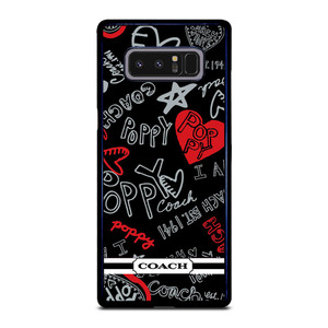 COACH NEW YORK POPPY BLACK Samsung Galaxy Note 8 Case Cover