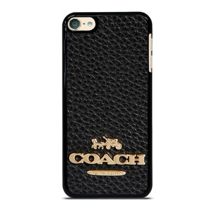 COACH NEW YORK BLACK LEATHER 2 iPod Touch 6 Case