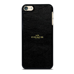 COACH NEW YORK BLACK LEATHER iPod Touch 6 Case