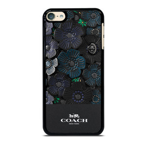 COACH NEW YORK BLACK TEA ROSE iPod Touch 6 Case