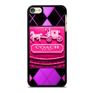 COACH NEW YORK PURPLE PINK LOGO iPod Touch 6 Case COACH NEW YORK PURPLE PINK LOGO iPod Touch 6 Case