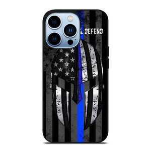 BLUE LINE POLICE WARRIOR iPhone Case Cover