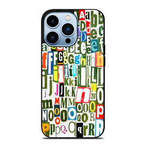RETRO ALPHABET GREEN COLLAGE iPhone Case Cover