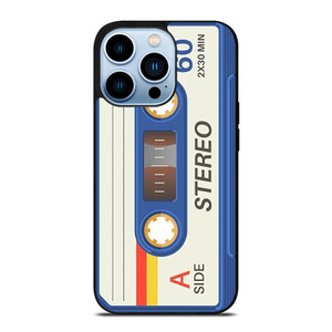 RETRO BLUE STEREO CASETTE TAPE iPhone Case Cover