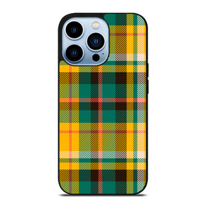 YELLOW GREEN TARTAN PATTERN iPhone Case Cover