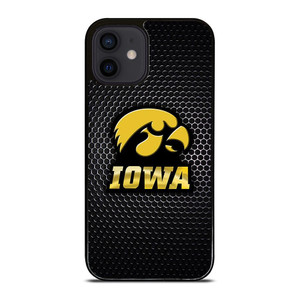 IOWA HAWKEYES METAL LOGO iPhone 12 Mini Case Cover