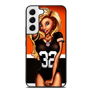 CLEVELAND BROWNS NFL CARTOON GIRL Samsung Galaxy Case Cover
