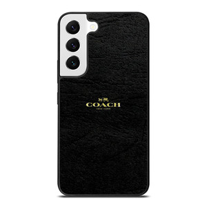 COACH NEW YORK BLACK LEATHER Samsung Galaxy Case Cover COACH NEW YORK BLACK LEATHER Samsung Galaxy Case Cover
