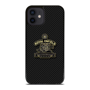 ROYAL ENFIELD VINTAGE LOGO CARBON iPhone 12 Mini Case Cover