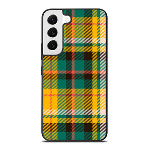 YELLOW GREEN TARTAN PATTERN Samsung Galaxy Case Cover