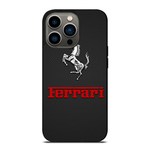 FERRARI HORSE CARBON LOGO iPhone 13 Pro Case Cover