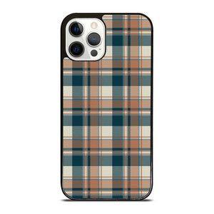 CHECK CLASSIC DARK PLAID FABRIC TEXTURES iPhone 12 Pro Case Cover