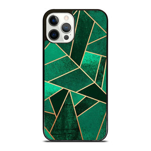 EMERALD AND COPPER GEOMETRIC PATTERN iPhone 12 Pro Case Cover