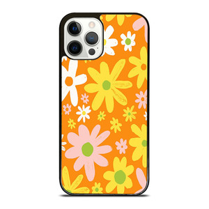 FLOWER POWER ORANGE PATTERN iPhone 12 Pro Case Cover