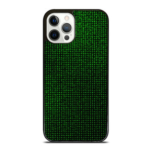 GREEN BINARY CODE PATTERN iPhone 12 Pro Case Cover