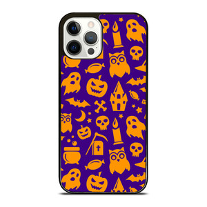 HAPPY HALLOWEEN PURPLE PATTERN iPhone 12 Pro Case Cover