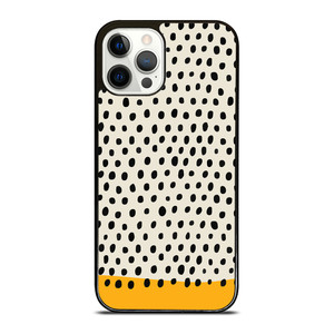 MUSTARD POLKADOTS PATTERN iPhone 12 Pro Case Cover