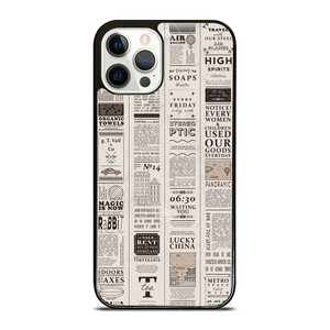 OLD NEWSPAPER PATTERN iPhone 12 Pro Case Cover