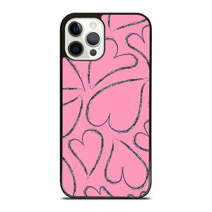PINK LOVE BRUSHES PATTERN iPhone 12 Pro Case Cover