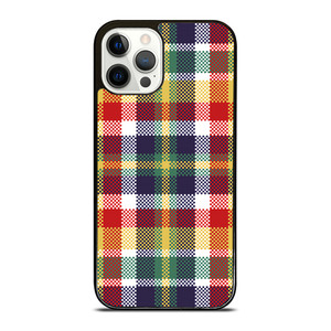 PIXELIZED TARTAN PATTERN iPhone 12 Pro Case Cover