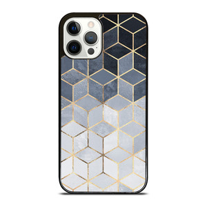 SOFT BLUE GRADIENT CUBES iPhone 12 Pro Case Cover