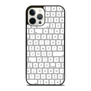 WHITE KEYBOARD PATTERN iPhone 12 Pro Case Cover