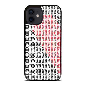 BINARY CODE HALF HEART PATTERN iPhone 12 Mini Case Cover