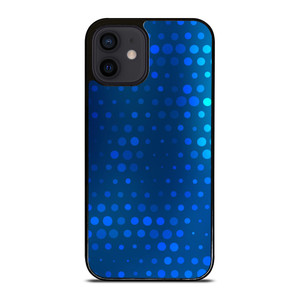 BLUE GRADIENT HALFTONE PATTERN iPhone 12 Mini Case Cover