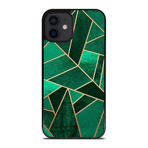 EMERALD AND COPPER GEOMETRIC PATTERN iPhone 12 Mini Case Cover EMERALD AND COPPER GEOMETRIC PATTERN iPhone 12 Mini Case Cover