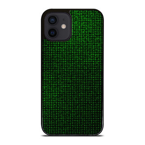GREEN BINARY CODE PATTERN iPhone 12 Mini Case Cover