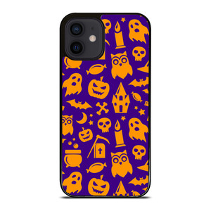 HAPPY HALLOWEEN PURPLE PATTERN iPhone 12 Mini Case Cover HAPPY HALLOWEEN PURPLE PATTERN iPhone 12 Mini Case Cover