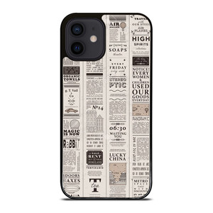 OLD NEWSPAPER PATTERN iPhone 12 Mini Case Cover