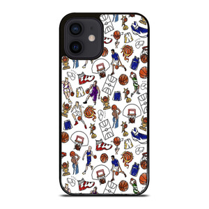 PLAYFUL BASKETBALL DOODLE ART iPhone 12 Mini Case Cover