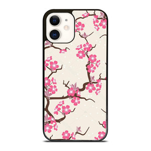 CHERRY BLOSSOM FLOWERS PATTERN iPhone 12 Case Cover