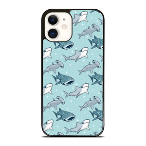 CUTE SHARK PATTERN iPhone 12 Case Cover