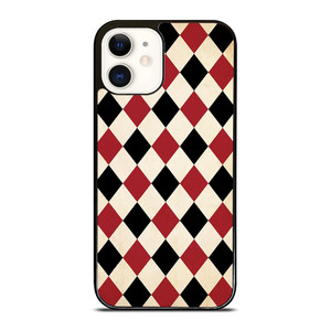 DIAMOND RED BACK PATTERN iPhone 12 Case Cover
