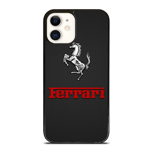 FERRARI HORSE CARBON LOGO iPhone 12 Case Cover FERRARI HORSE CARBON LOGO iPhone 12 Case Cover