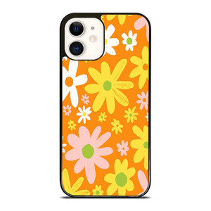 FLOWER POWER ORANGE PATTERN iPhone 12 Case Cover