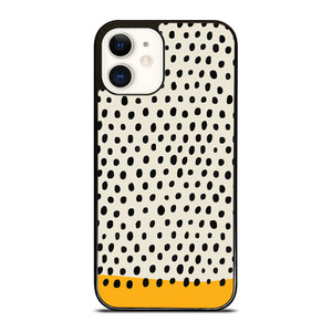 MUSTARD POLKADOTS PATTERN iPhone 12 Case Cover