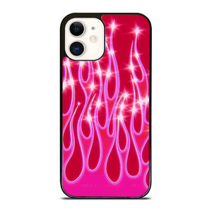 SNINY PINK FLAMES iPhone 12 Case Cover SNINY PINK FLAMES iPhone 12 Case Cover