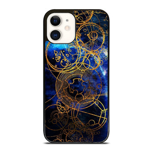 TIME LORD WRITING GOLD BLUE iPhone 12 Case Cover TIME LORD WRITING GOLD BLUE iPhone 12 Case Cover